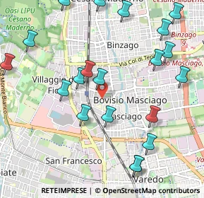 Mappa Largo Umberto Dabbeni, 20813 Bovisio-Masciago MB, Italia (1.2335)