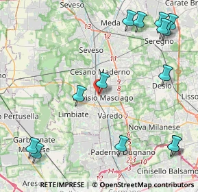Mappa Largo Umberto Dabbeni, 20813 Bovisio-Masciago MB, Italia (5.67714)
