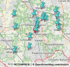 Mappa Largo Umberto Dabbeni, 20813 Bovisio-Masciago MB, Italia (3.79833)