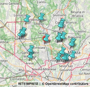 Mappa Largo Umberto Dabbeni, 20813 Bovisio-Masciago MB, Italia (7.389)