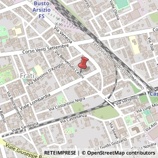 Mappa Via Benvenuto Cellini, 19/A, 21052 Busto Arsizio, Varese (Lombardia)