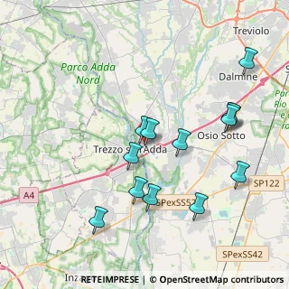 Mappa Via XXV Aprile, 24042 Capriate San Gervasio BG, Italia (3.94769)