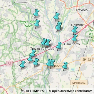 Mappa Via XXV Aprile, 24042 Capriate San Gervasio BG, Italia (3.722)