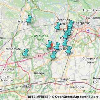 Mappa Via XXV Aprile, 24042 Capriate San Gervasio BG, Italia (6.18)