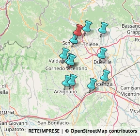 Mappa Via Longhe, 36073 Cornedo Vicentino VI, Italia (10.43833)