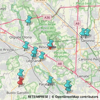 Mappa Via Carlo Alberto dalla Chiesa, 20027 Rescaldina MI, Italia (5.29308)