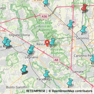 Mappa Via Carlo Alberto dalla Chiesa, 20027 Rescaldina MI, Italia (6.52222)