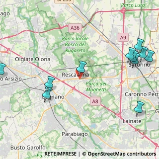 Mappa Via Carlo Alberto dalla Chiesa, 20027 Rescaldina MI, Italia (5.67273)
