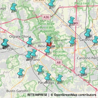 Mappa Via Carlo Alberto dalla Chiesa, 20027 Rescaldina MI, Italia (5.777)