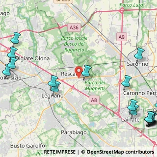 Mappa Via Carlo Alberto dalla Chiesa, 20027 Rescaldina MI, Italia (7.26263)