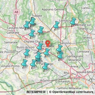 Mappa Via Carlo Alberto dalla Chiesa, 20027 Rescaldina MI, Italia (7.66529)