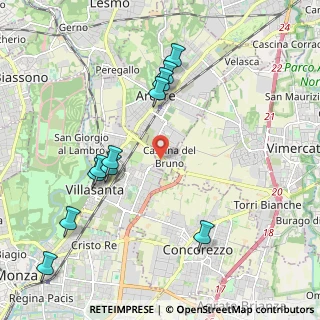 Mappa Via Felice Matteucci, 20862 Arcore MB, Italia (2.23727)