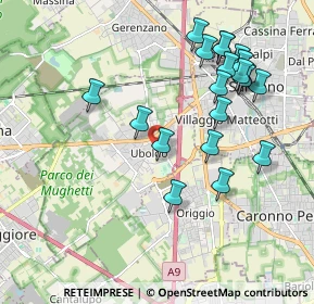 Mappa Via Ai Prati, 21040 Uboldo VA, Italia (2.047)