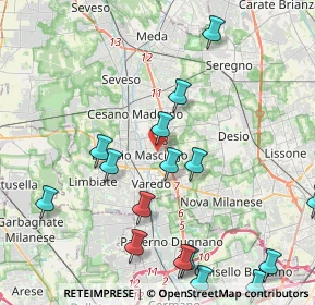 Mappa Via Antonio Gramsci, 20813 Bovisio-Masciago MB, Italia (5.8675)