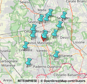 Mappa Via Antonio Gramsci, 20813 Bovisio-Masciago MB, Italia (3.02769)