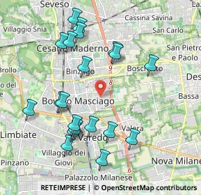 Mappa Via Antonio Gramsci, 20813 Bovisio-Masciago MB, Italia (2.0655)