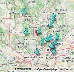 Mappa Via Antonio Gramsci, 20813 Bovisio-Masciago MB, Italia (7.084)