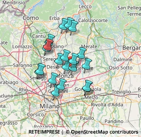 Mappa Via Pier Capponi, 20852 Villasanta MB, Italia (10.465)