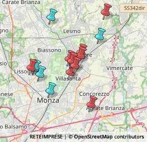 Mappa Via Pier Capponi, 20852 Villasanta MB, Italia (2.97714)