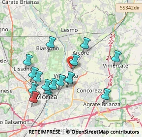 Mappa Via Pier Capponi, 20852 Villasanta MB, Italia (3.72188)