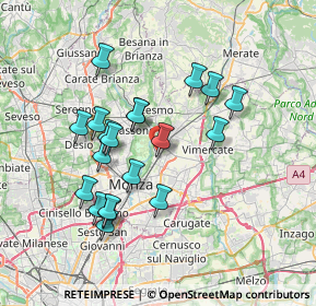 Mappa Via Pier Capponi, 20852 Villasanta MB, Italia (6.649)