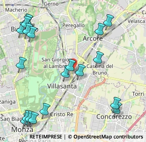 Mappa Via Pier Capponi, 20852 Villasanta MB, Italia (2.729)