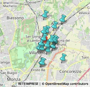 Mappa Via Pier Capponi, 20852 Villasanta MB, Italia (1.098)