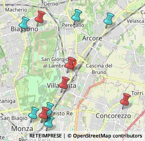 Mappa Via Pier Capponi, 20852 Villasanta MB, Italia (2.75333)