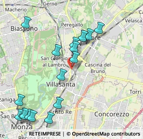 Mappa Via Pier Capponi, 20852 Villasanta MB, Italia (2.37667)