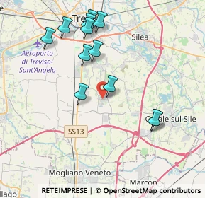 Mappa Via Luigi Einaudi, 31030 Casier TV, Italia (3.99167)