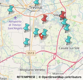 Mappa Via Luigi Einaudi, 31030 Casier TV, Italia (4.16083)