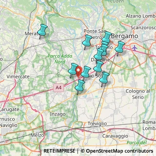 Mappa SP 183, 24042 Capriate San Gervasio BG (5.94167)