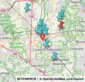Mappa Via Archimede, 21042 Caronno Pertusella VA, Italia (2.95818)
