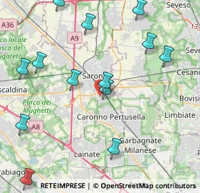 Mappa Via Archimede, 21042 Caronno Pertusella VA, Italia (5.70938)