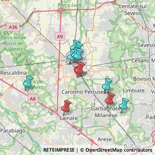 Mappa Via Archimede, 21042 Caronno Pertusella VA, Italia (3.14273)