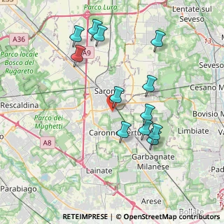 Mappa Via Archimede, 21042 Caronno Pertusella VA, Italia (3.81917)