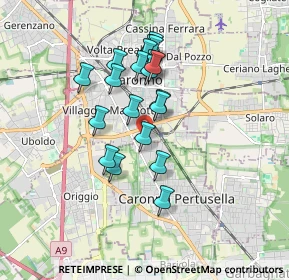 Mappa Via Archimede, 21042 Caronno Pertusella VA, Italia (1.4525)