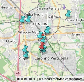 Mappa Via Archimede, 21042 Caronno Pertusella VA, Italia (1.43)
