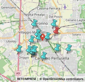 Mappa Via Archimede, 21042 Caronno Pertusella VA, Italia (1.49563)