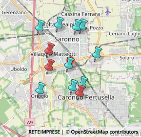 Mappa Via Archimede, 21042 Caronno Pertusella VA, Italia (1.65417)