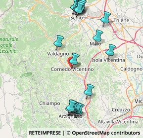 Mappa Cornedo Vicentino, 36073 Cornedo Vicentino VI, Italia (9.746)