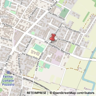 Mappa Via Guglielmo Marconi, 21, 21010 Ferno, Varese (Lombardia)