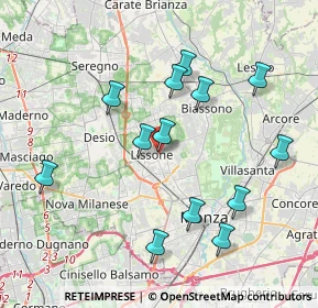 Mappa Via Monte Santo, 20035 Lissone MB, Italia (3.88154)