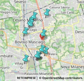 Mappa Via Podgora, 20813 Bovisio-Masciago MB, Italia (1.70846)