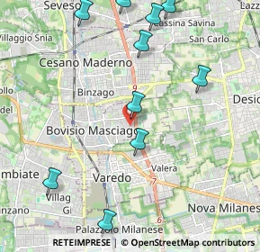 Mappa Via Podgora, 20813 Bovisio-Masciago MB, Italia (2.7325)