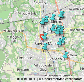 Mappa Via S. Michele del Carso, 20813 Bovisio-Masciago MB, Italia (1.61133)