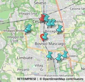 Mappa Via S. Michele del Carso, 20813 Bovisio-Masciago MB, Italia (1.58769)