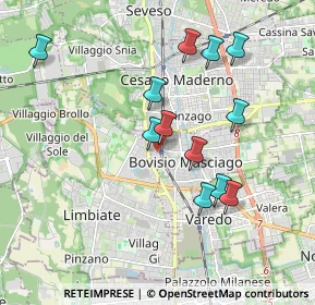 Mappa Via S. Michele del Carso, 20813 Bovisio-Masciago MB, Italia (1.785)