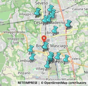 Mappa Via S. Michele del Carso, 20813 Bovisio-Masciago MB, Italia (1.8845)