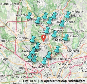 Mappa Via S. Michele del Carso, 20813 Bovisio-Masciago MB, Italia (6.72632)